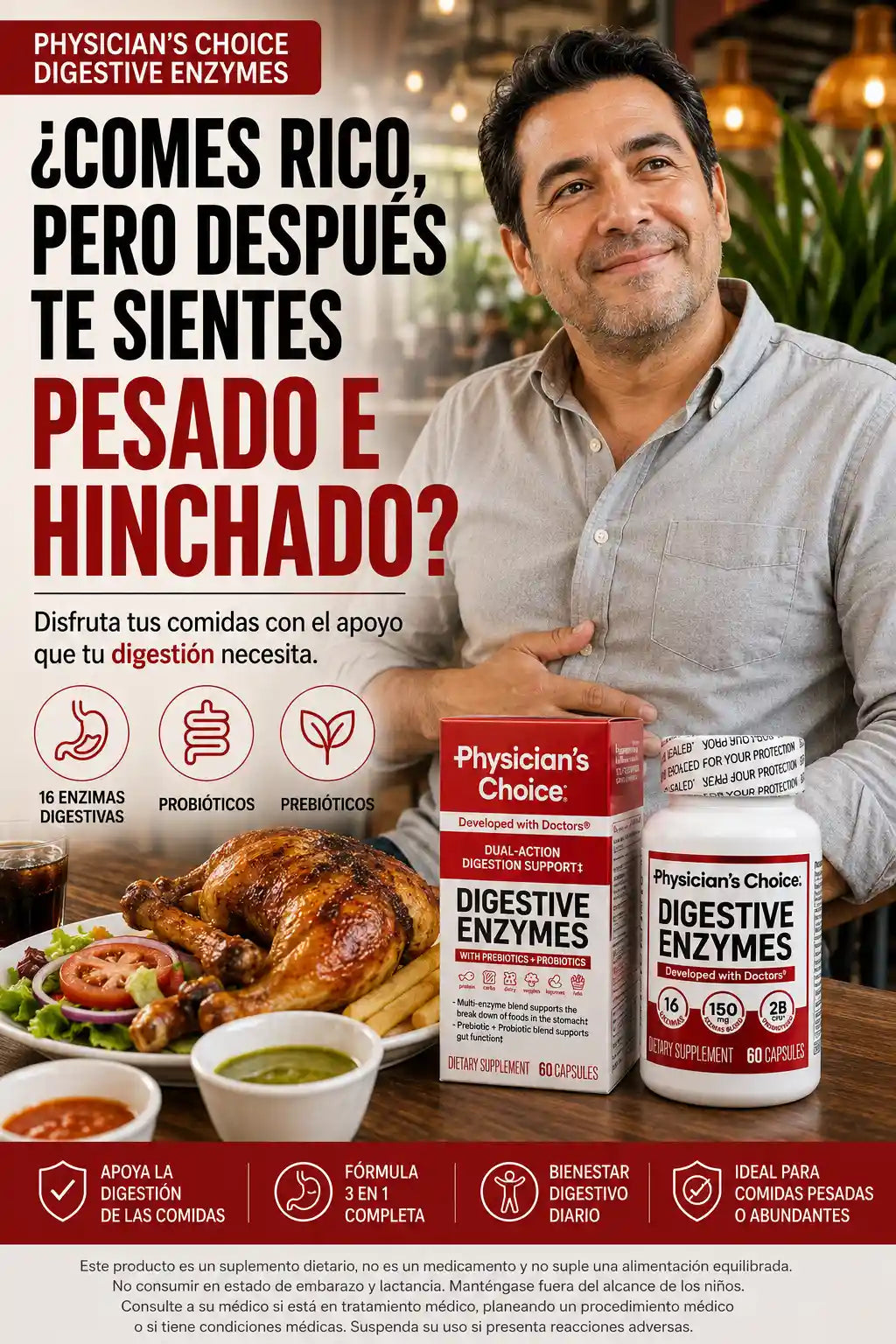 Digestive Enzymes® | Digestión ligera, menos pesadez y disfruta tus comidas