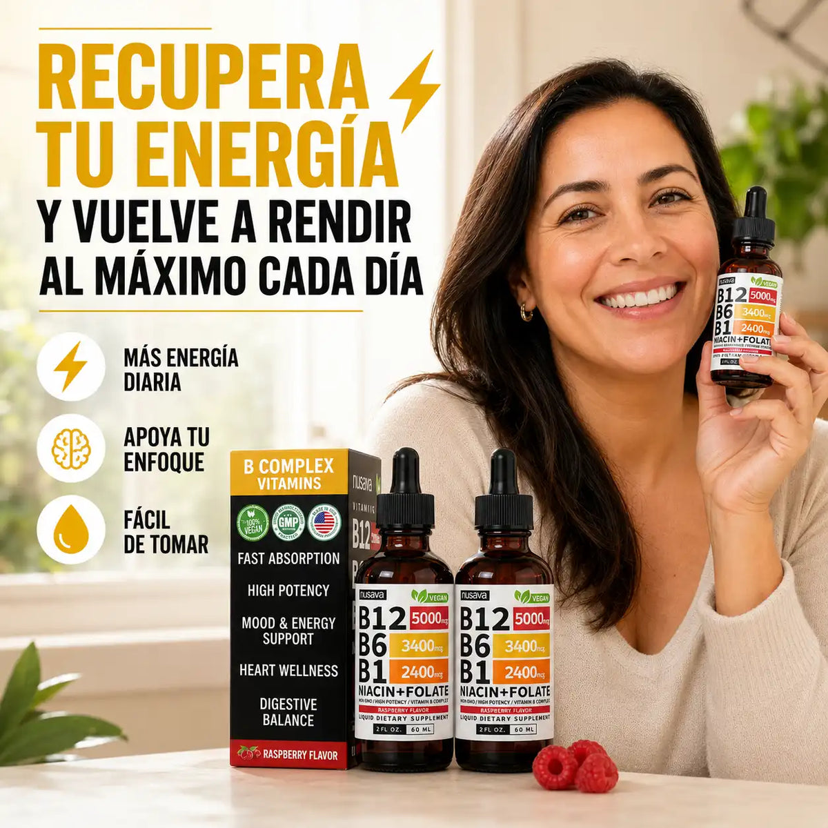 Vitamina B12™ – Más Energía para Rendir Cada Día | Pack x2