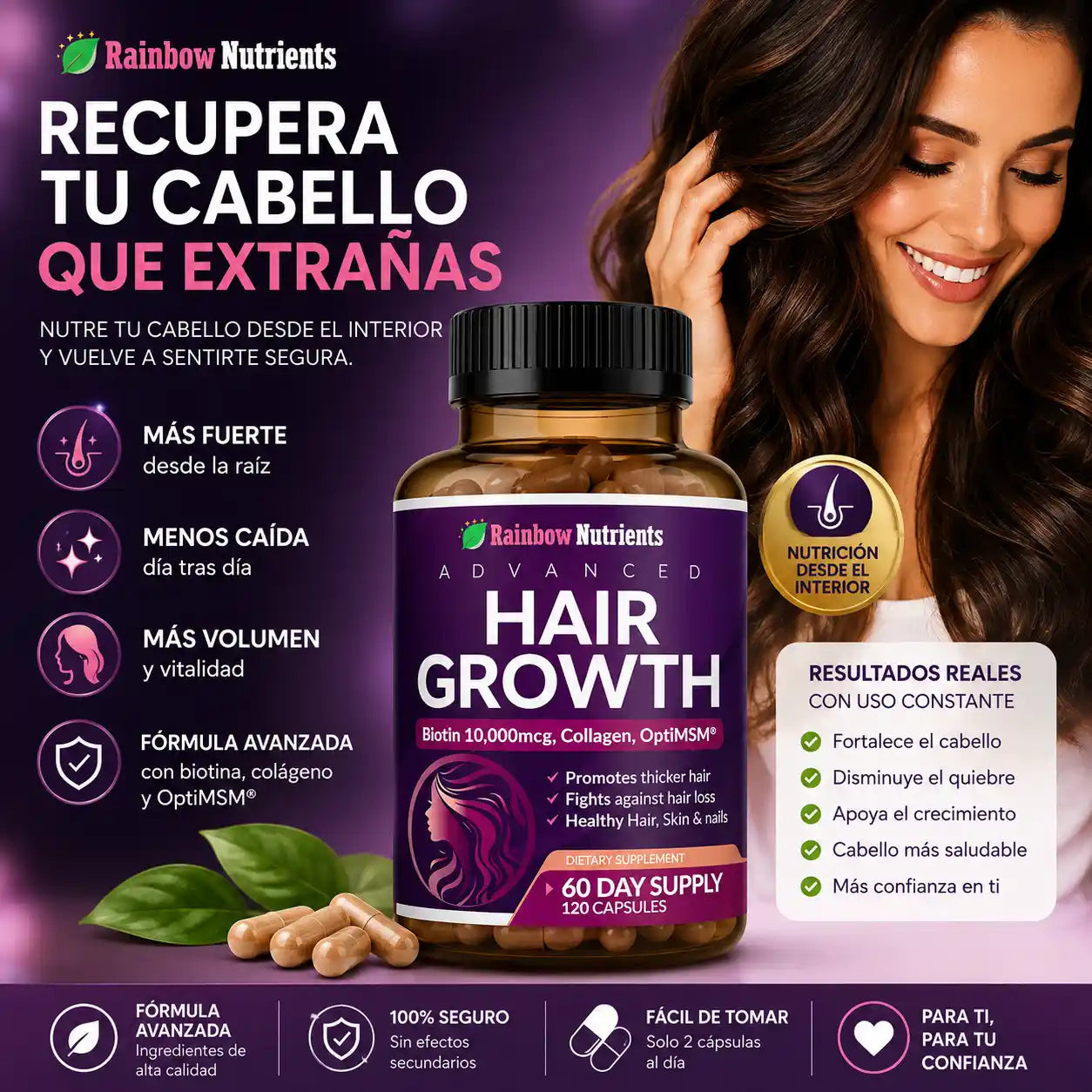 HAIR GROWTH™ Formula #1 Para cuidar tu cabello en casa.
