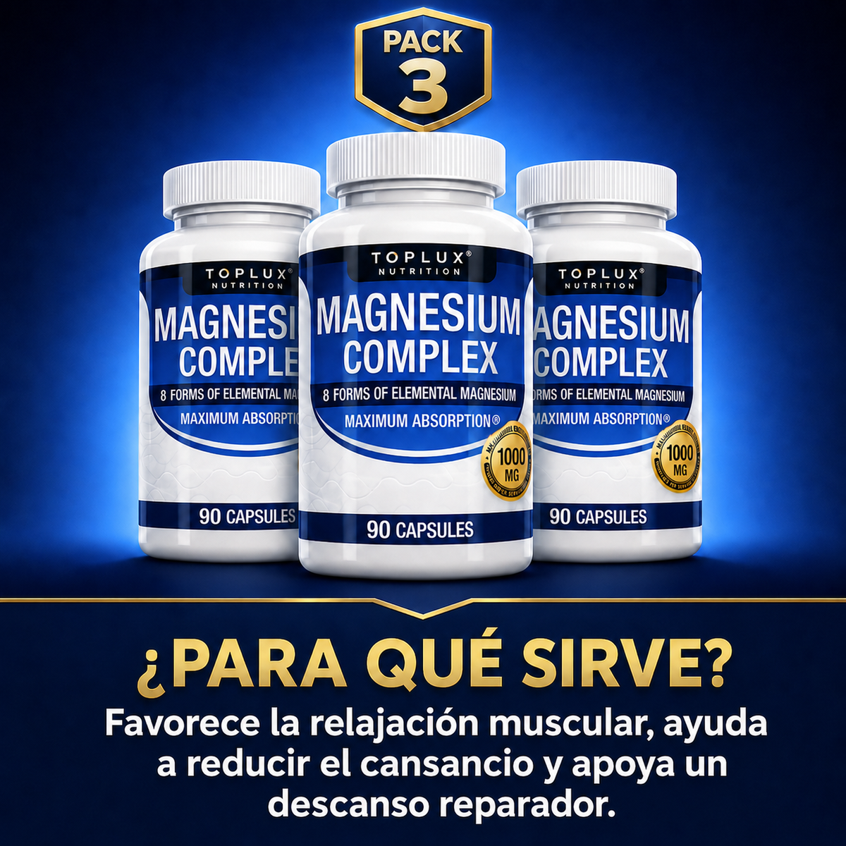 PACK 3 MAGNESIUM COMPLEX 90 CAPSULAS